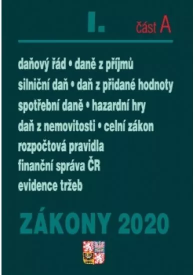 Zákony I část A 2020 – Daňové zákony – Ú