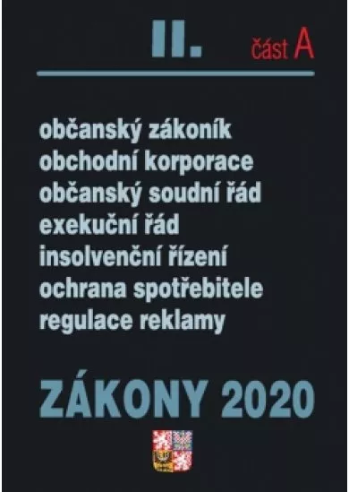 Zákony II část A 2020 – Občanské zákony,