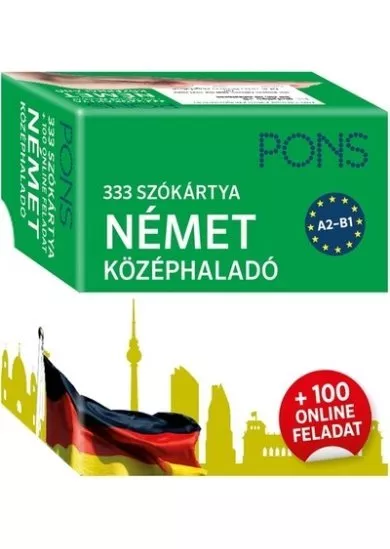 PONS 333 szókártya Német középhaladó + 100 online feladat - Újrakezdő és középhaladó nyelvtanulóknak