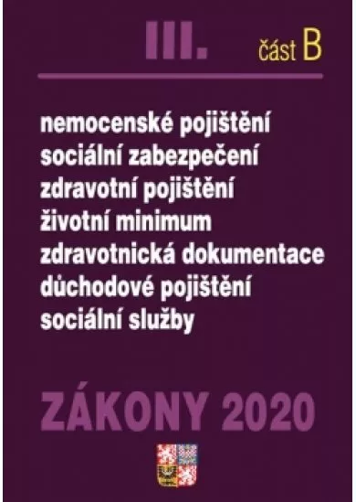 Zákony III část B 2020 – Odvody – Úplná
