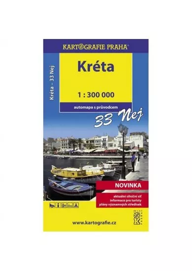 Kréta - 33 nej…/ 1:300T, automapa s prův