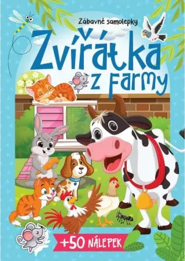 Zvířátka z farmy + 50 nálepek - Zábavné samolepky