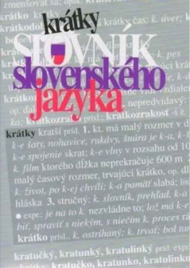 Kolektív autorov - Krátky slovník slovenského jazyka 4. dopl. vydanie