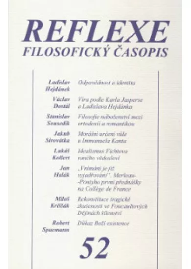 Reflexe 52 - Filosofický časopis
