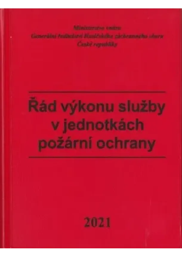neuvedený - Řád výkonu služby v jednotkách požární ochrany