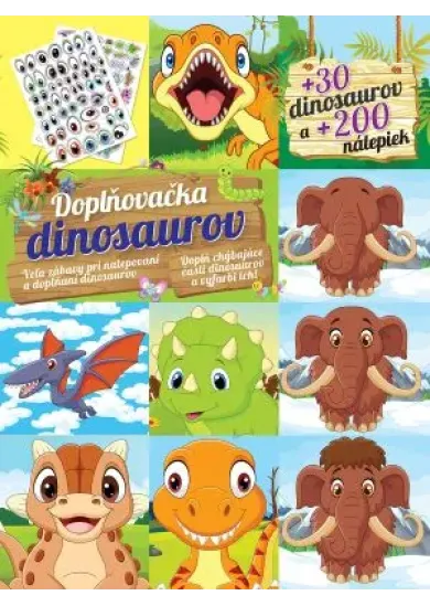 Doplňovačka dinosaurov - +30 dinosaurov a + 200 nálepiek