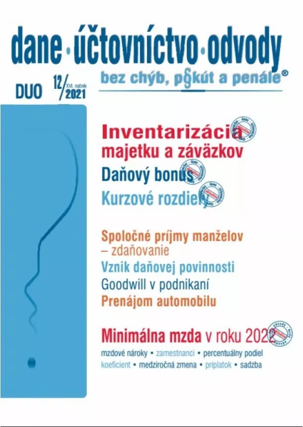 DUO č. 12 / 2021 - Inventarizácia majetku a záväzkov