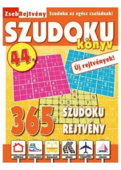 Zsebrejtvény szudoku könyv 44.