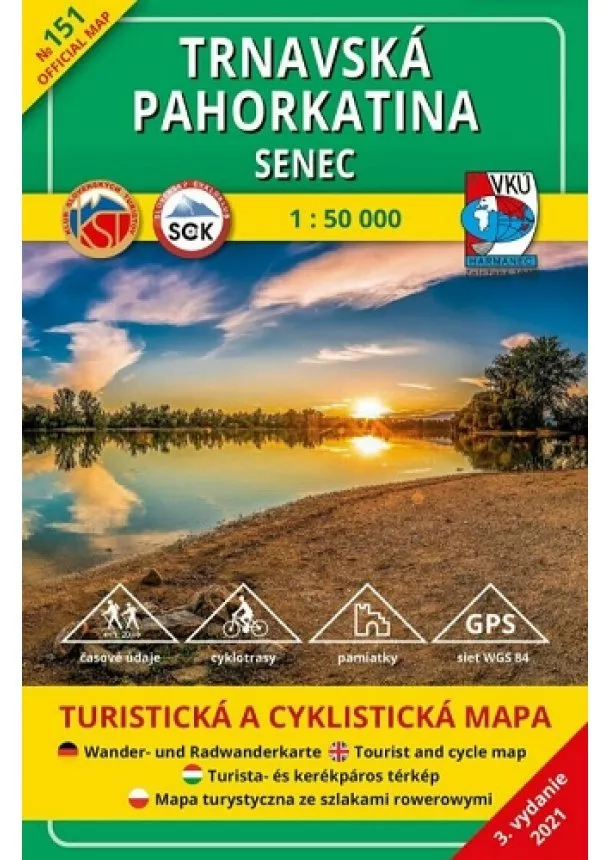 Trnavská pahorkatina - Senec 1:50 000 (3.vydanie) - Turistická a cyklistická mapa
