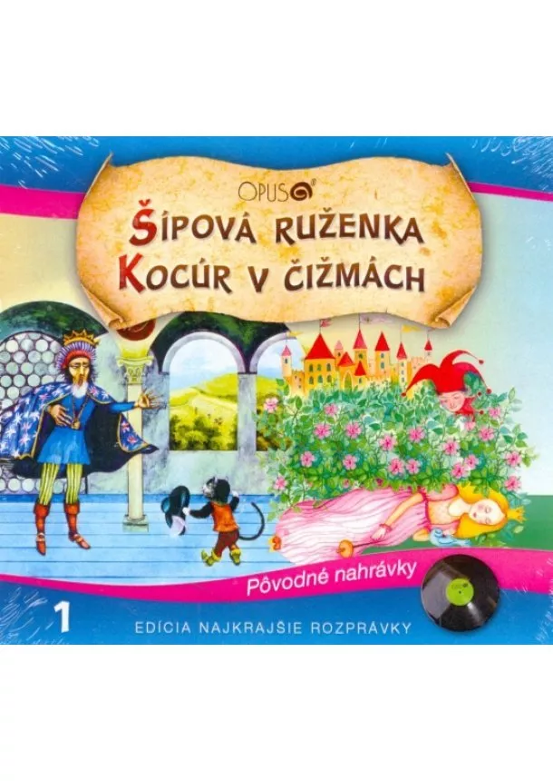 autor neuvedený - CD - Najkrajšie rozprávky 1 - Šípová Ruženka, Kocúr v čižmách