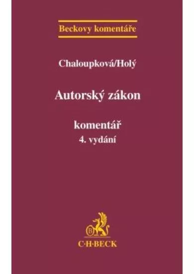 Autorský zákon - Komentář, 4. vydání