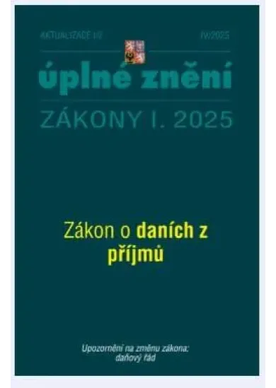 Aktualizace I/2 2025 - Daně z příjmů