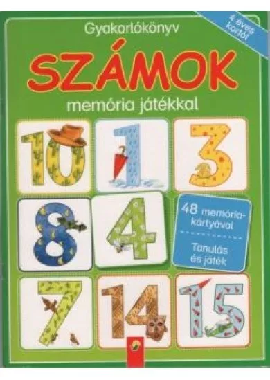 Számok - Gyakorlókönyv memória játékkal 4 éves kortól