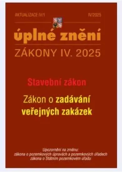 Aktualizace IV/1 2025 - Stavební zákon