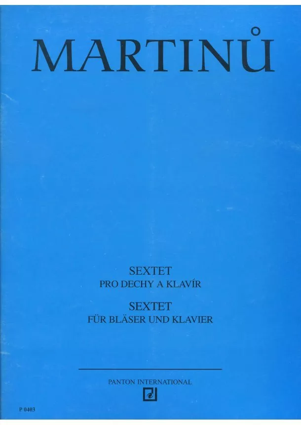 Bohuslav Martinů - Sextet pro dechy a klavír