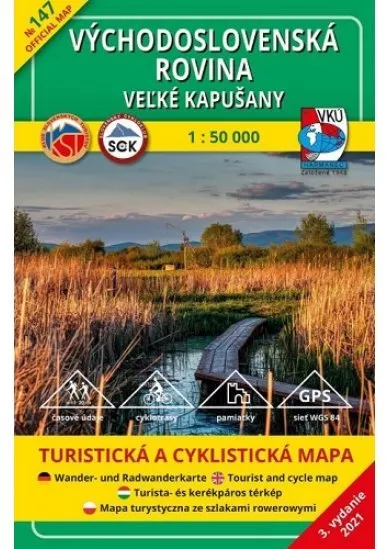 Východoslovenská rovina - Veľké Kapušany 1:50 000 (3.vydanie) - Turistická a cyklistická mapa