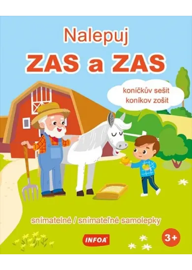 Nalepuj zas a zas - koníkov zošit - snímatelné samolepky
