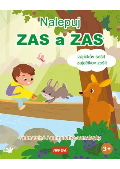 Nalepuj zas a zas - Zajačikov zošit - snímatelné samolepky