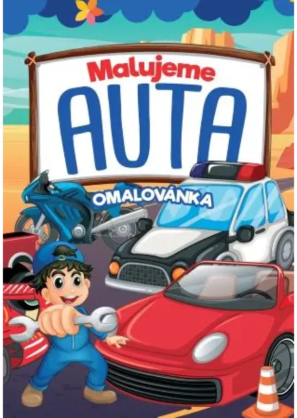 Malujeme auta - Omalovánka