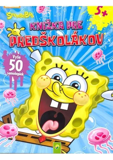 SpongeBob- Knižka pre predškolákov s 50 samolepkami(modrá)