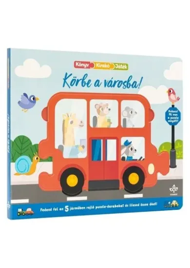 Körbe a városba! - Fedezd fel az 5 járműben rejlő puzzle-darabokat és illeszd össze őket! - Könyv, kirakó, játék