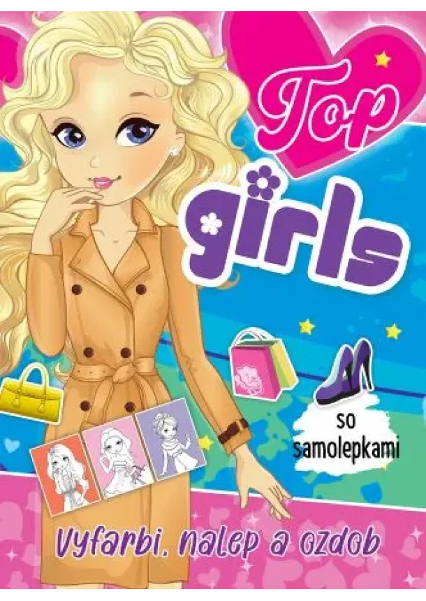 Top girls - Vyfarbi, nalep a ozdob
