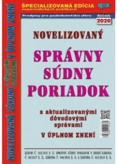 Novelizovaný správny súdny poriadok 8/2020