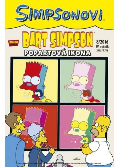 Simpsonovi - Bart Simpson 8/2016 - Popartová ikona