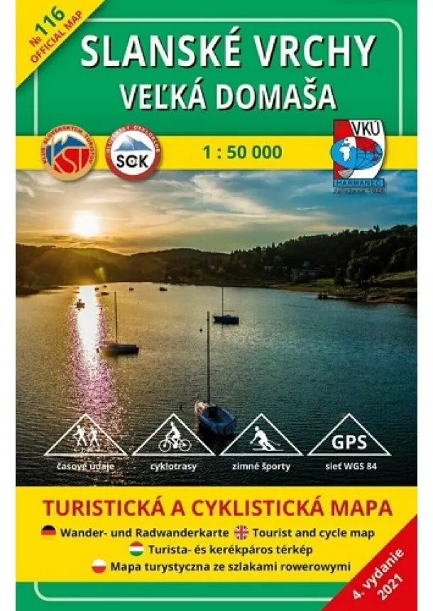 Slanské vrchy - Veľká Domaša 1:50 000 (4.vydanie) - Turistická a cyklistická mapa