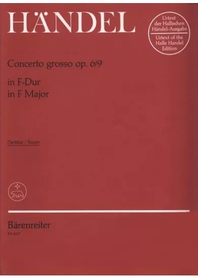Concerto grosso op. 6/9 - in F-Dur, in F Major