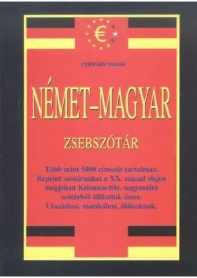 MAGYAR-NÉMET-MAGYAR ZSEBSZÓTÁR