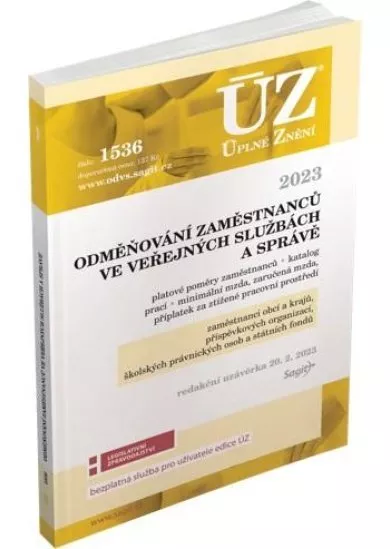 ÚZ 1536 Odměňování zaměstnanců ve veřejných službách a správě