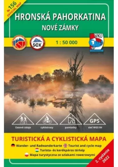 Hronská pahorkatina - Nové Zámky 1:50 000 (2.vydanie) - Turistická a cyklistická mapa