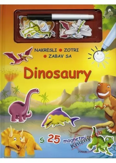 Dinosaury - Nakresli, zotri, zabav sa s 25 magnetmi