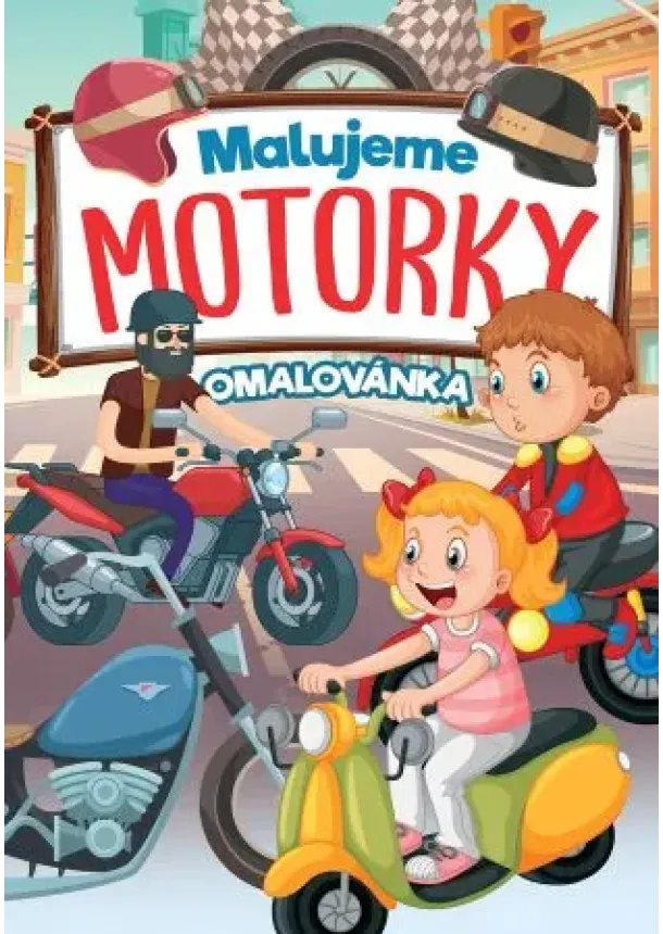 Malujeme motorky - Omalovánka