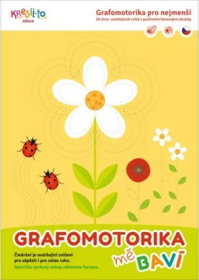 Grafomotorika pro nejmenší - 28 stran uvolňujících cviků s pozitivními barevnými obrázky