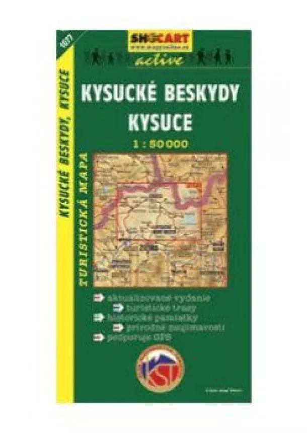 Kolektív - Kysucké Beskydy, Kysuce turistická mapa 1:50 000 tmč 1077