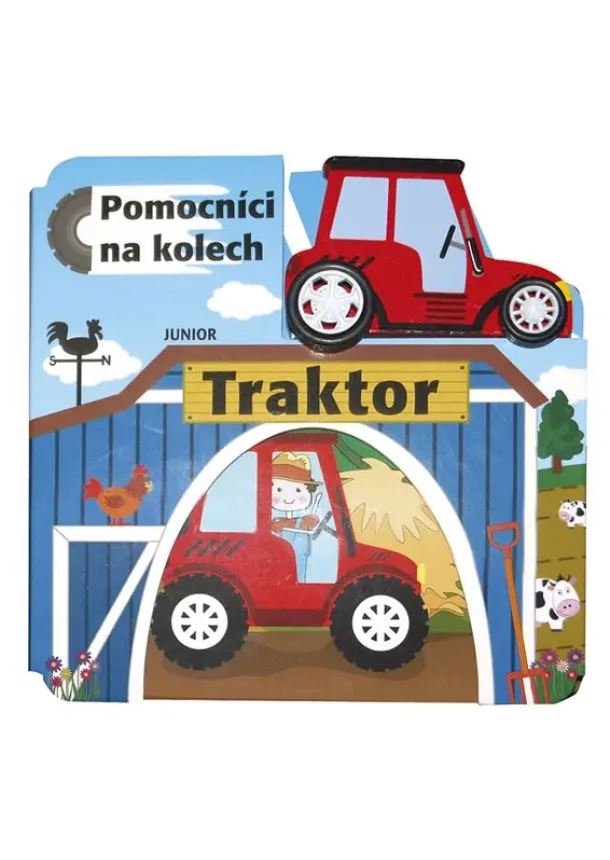 Traktor - Pomocníci na kolech + dřevěný, ekologicky nezávadný traktůrek