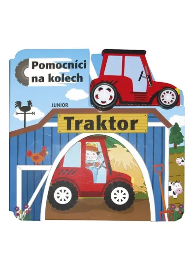 Traktor - Pomocníci na kolech + dřevěný, ekologicky nezávadný traktůrek
