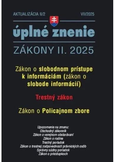 Akcia Aktualizácia II-2 2025 – Sloboda informácií