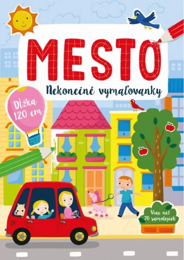 Nekonečné vymaľovanky - Mesto - Viac než 70 samolepiek