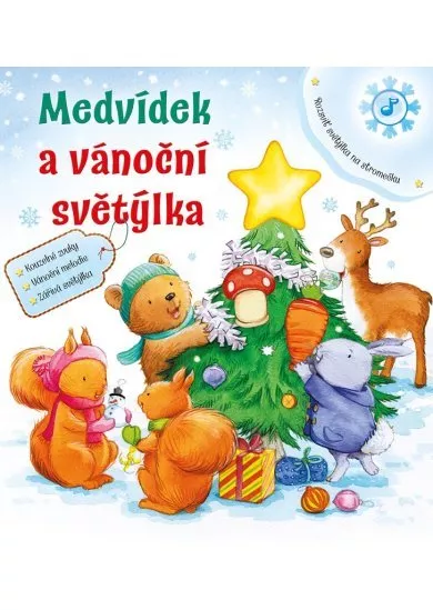 Medvídek a vánoční světýlka