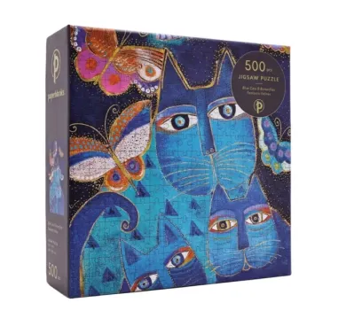Blue Cats & Butterflies Puzzle 500pcs