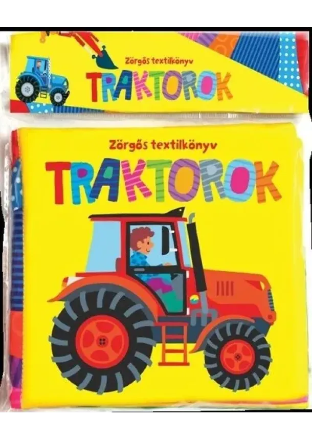 Zörgős textilkönyv - Traktorok