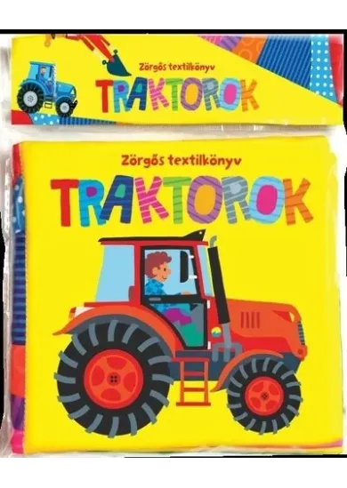 Zörgős textilkönyv - Traktorok