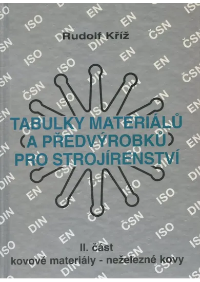Tabulky materiálů a předvýrobků pro strojírenství II. část - Kovové materiály - neželezné kovy