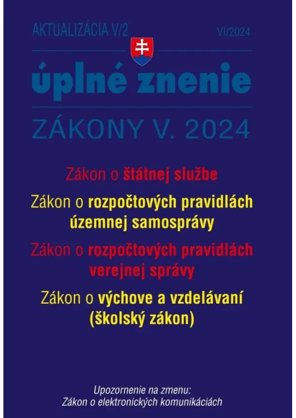 kol. -  Aktualizácia V/2 2024 - štátna služba, informačné technológie verejnej správy