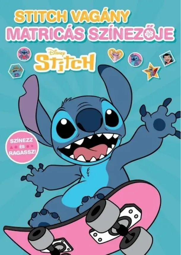 Disney - Disney - Stitch vagány matricás színezője - színező és foglalkoztató