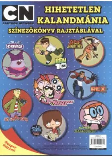 CARTOON NETWORK - HIHETETLEN KALANDMÁNIA /SZÍNEZŐKÖNYV RAJZTÁBLÁVAL