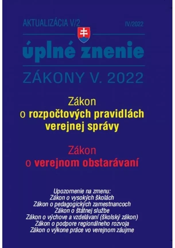 kol. -  Aktualizácia V/2 2022 – štátna služba, informačné technológie verejnej správy